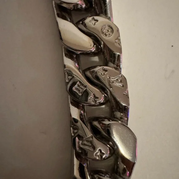 AUTHENTIC LOUIS VUITTON LV 18 CHAIN LINK CUBAN NECKLACE VIRGIL ABLOH MEN MP2770